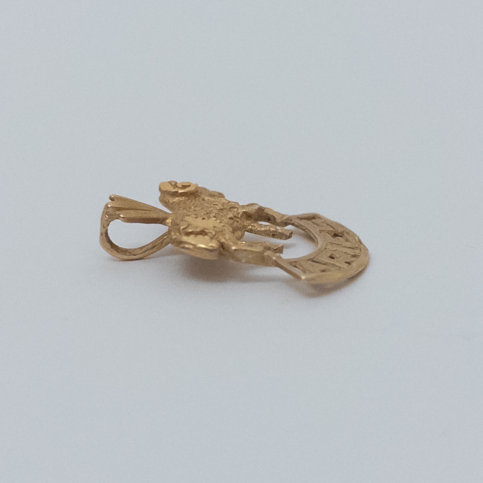 14K Gold Aries Pendant