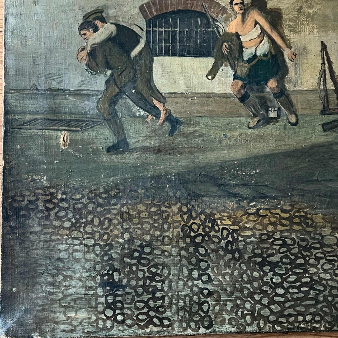 Wounded Scottish Military Oil Painting