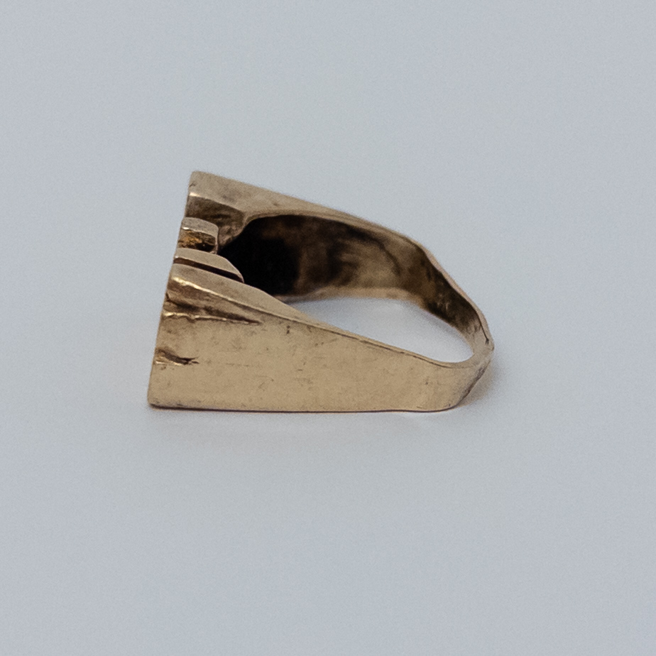 14K Gold 'Ralphie' Nameplate Signet Ring