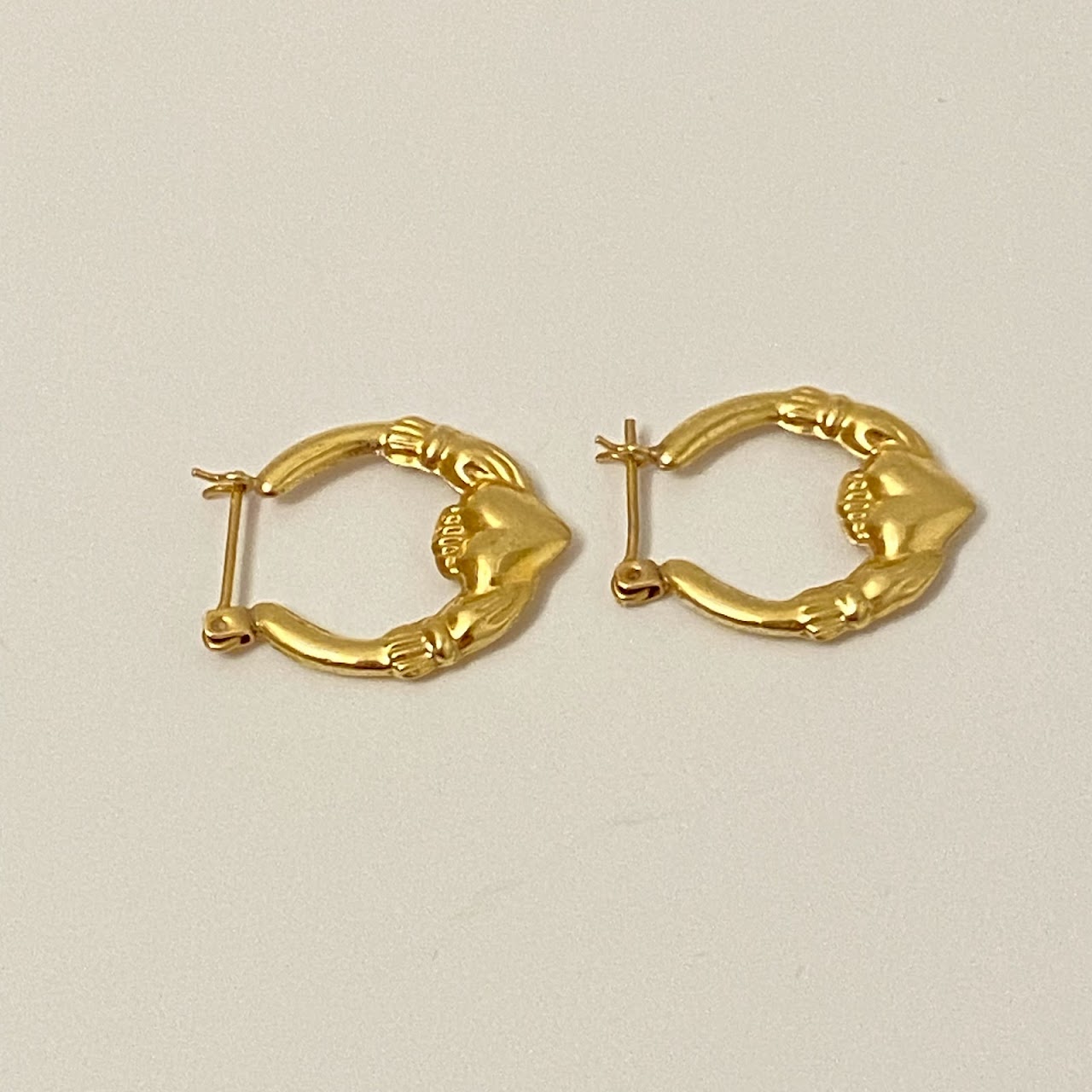 14K Claddagh Earrings