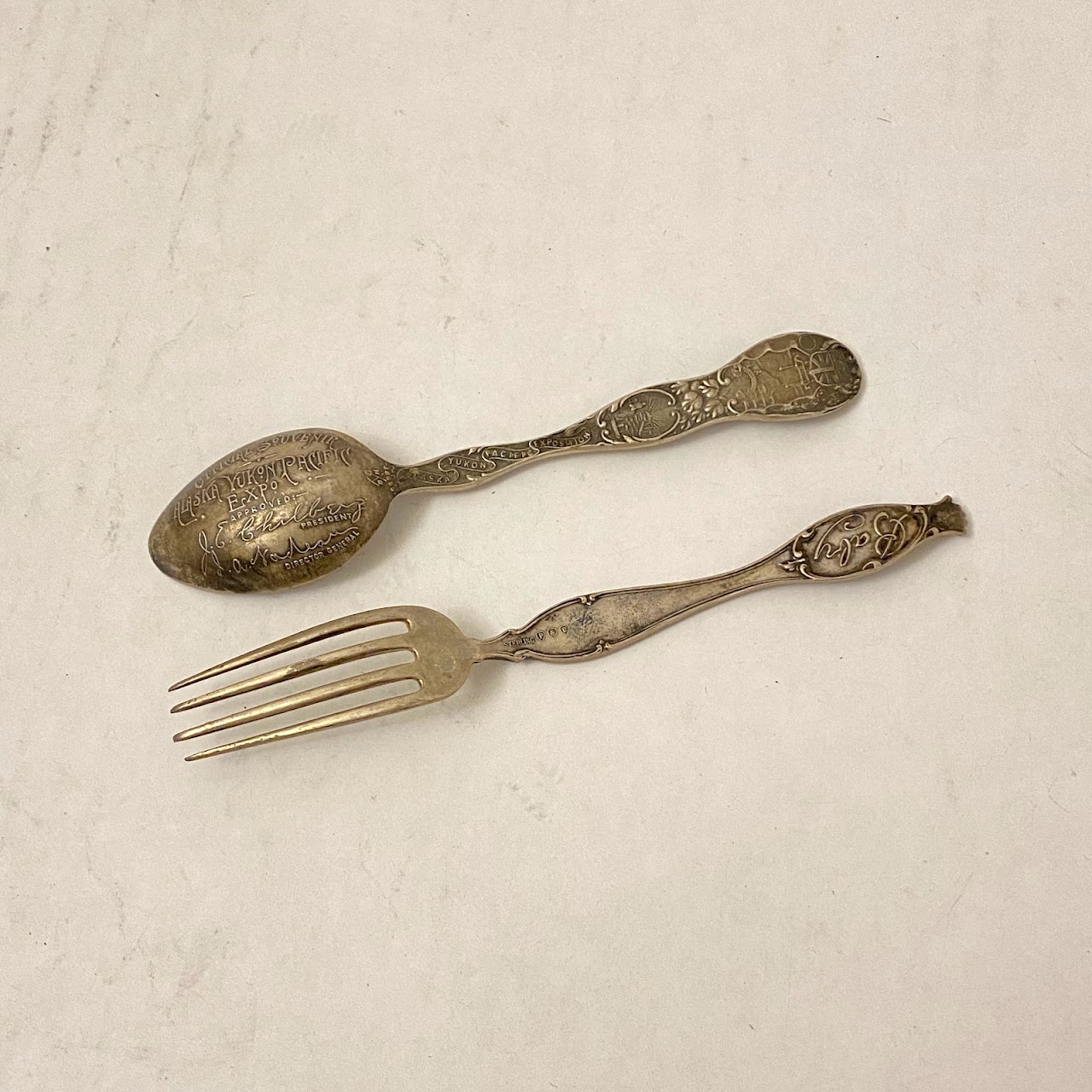 Sterling Silver Set Of 21 Collector Spoons & One Fork