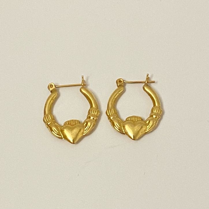 14K Claddagh Earrings