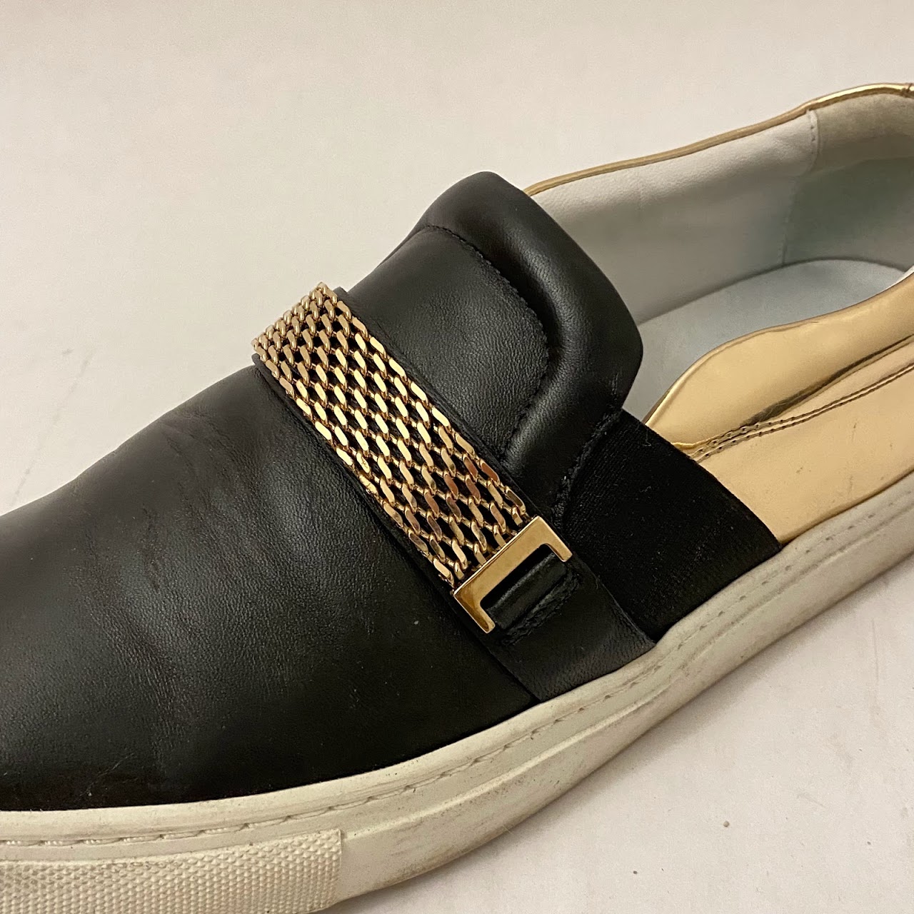 Lanvin Gold Lame Sneakers