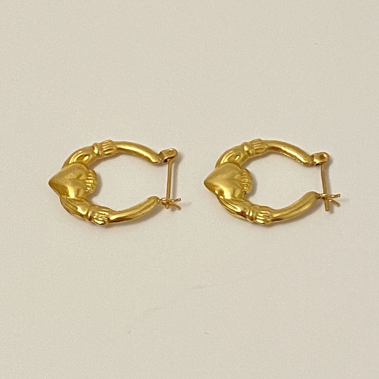 14K Claddagh Earrings