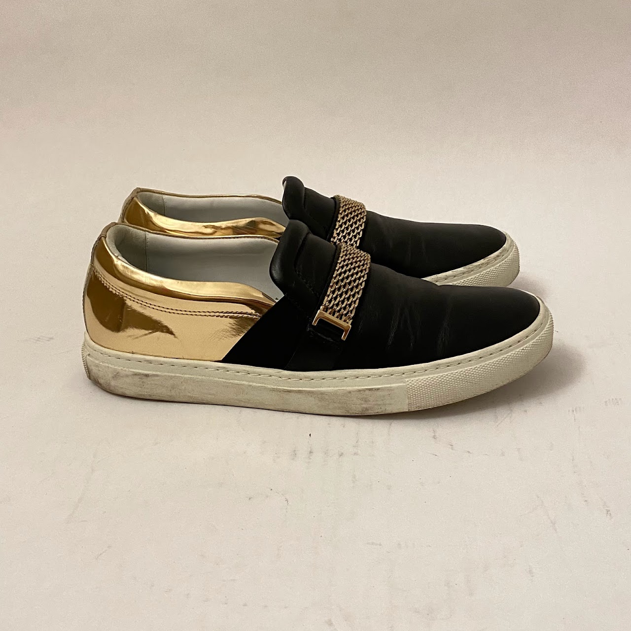 Lanvin Gold Lame Sneakers