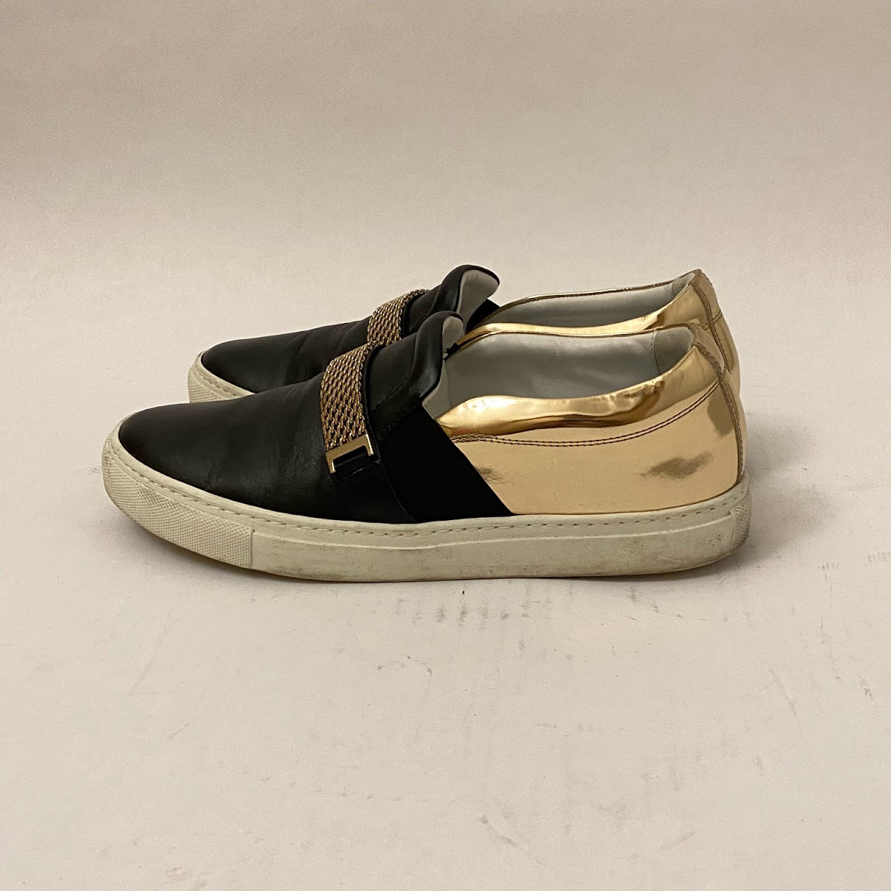 Lanvin Gold Lame Sneakers