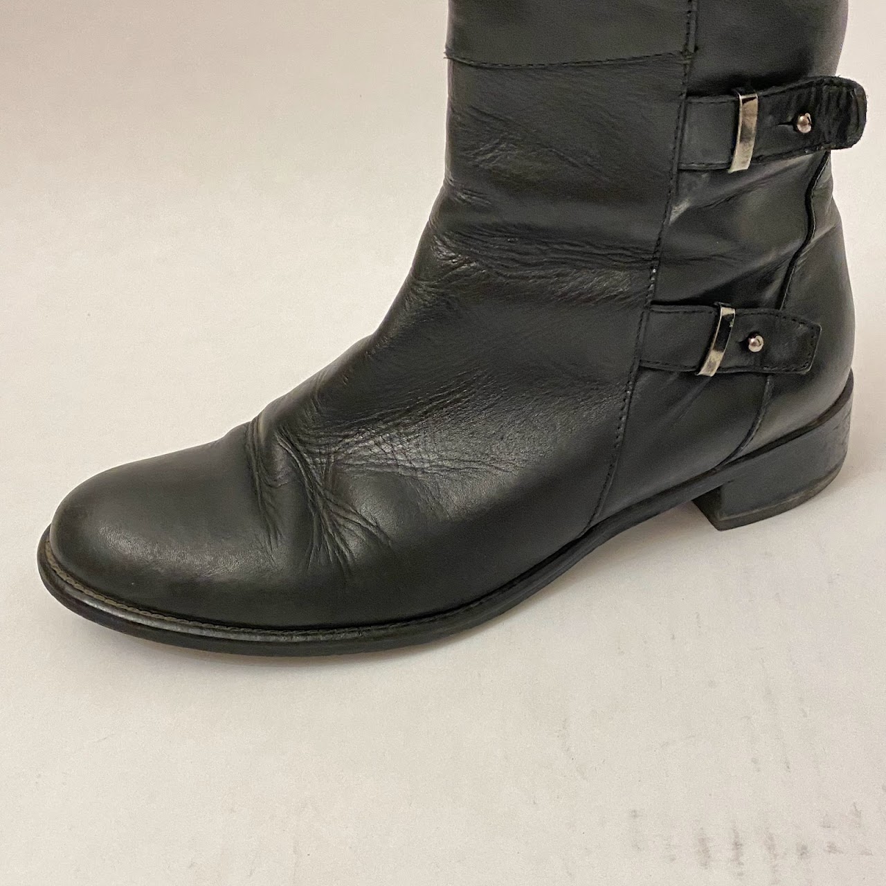 Gucci Calf Height Leather Boots