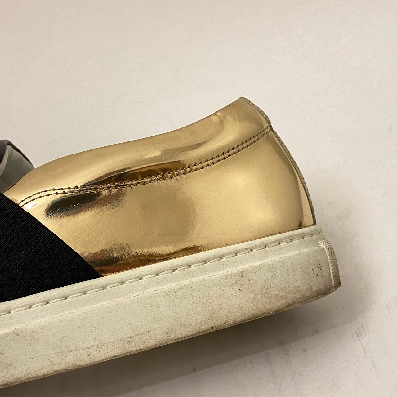 Lanvin Gold Lame Sneakers