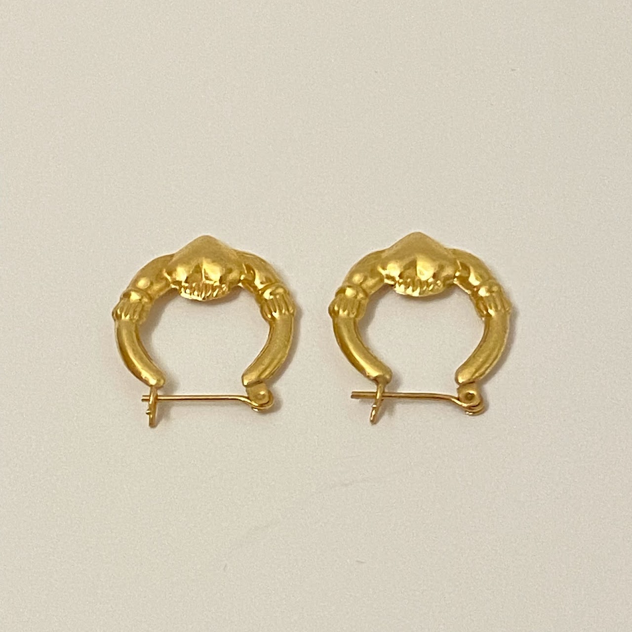 14K Claddagh Earrings