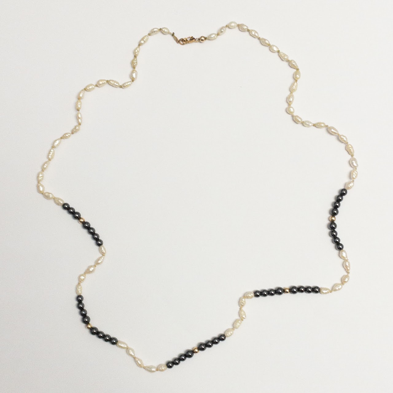 18K Gold & Seed Pearl Necklace