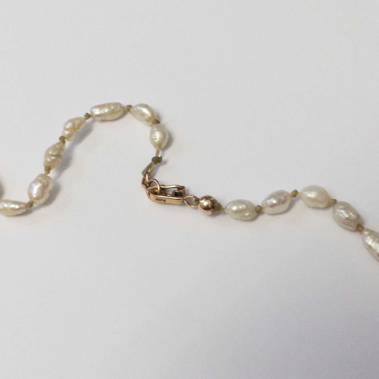 18K Gold & Seed Pearl Necklace