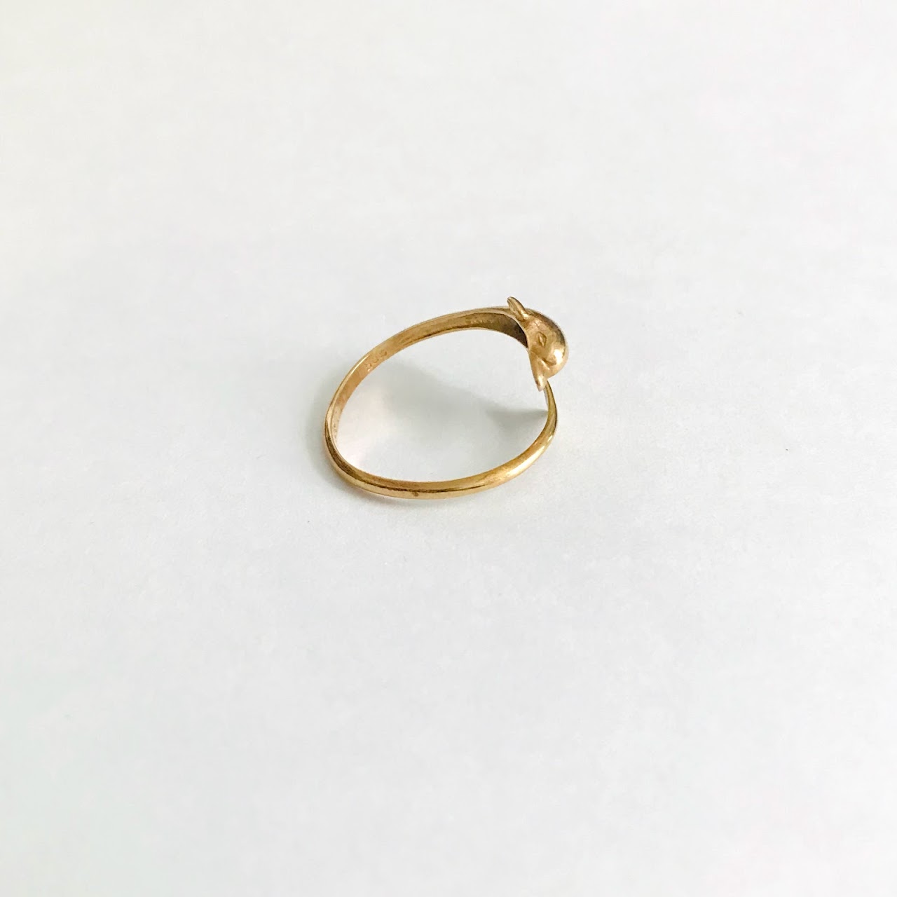 14K Gold Dolphin Ring