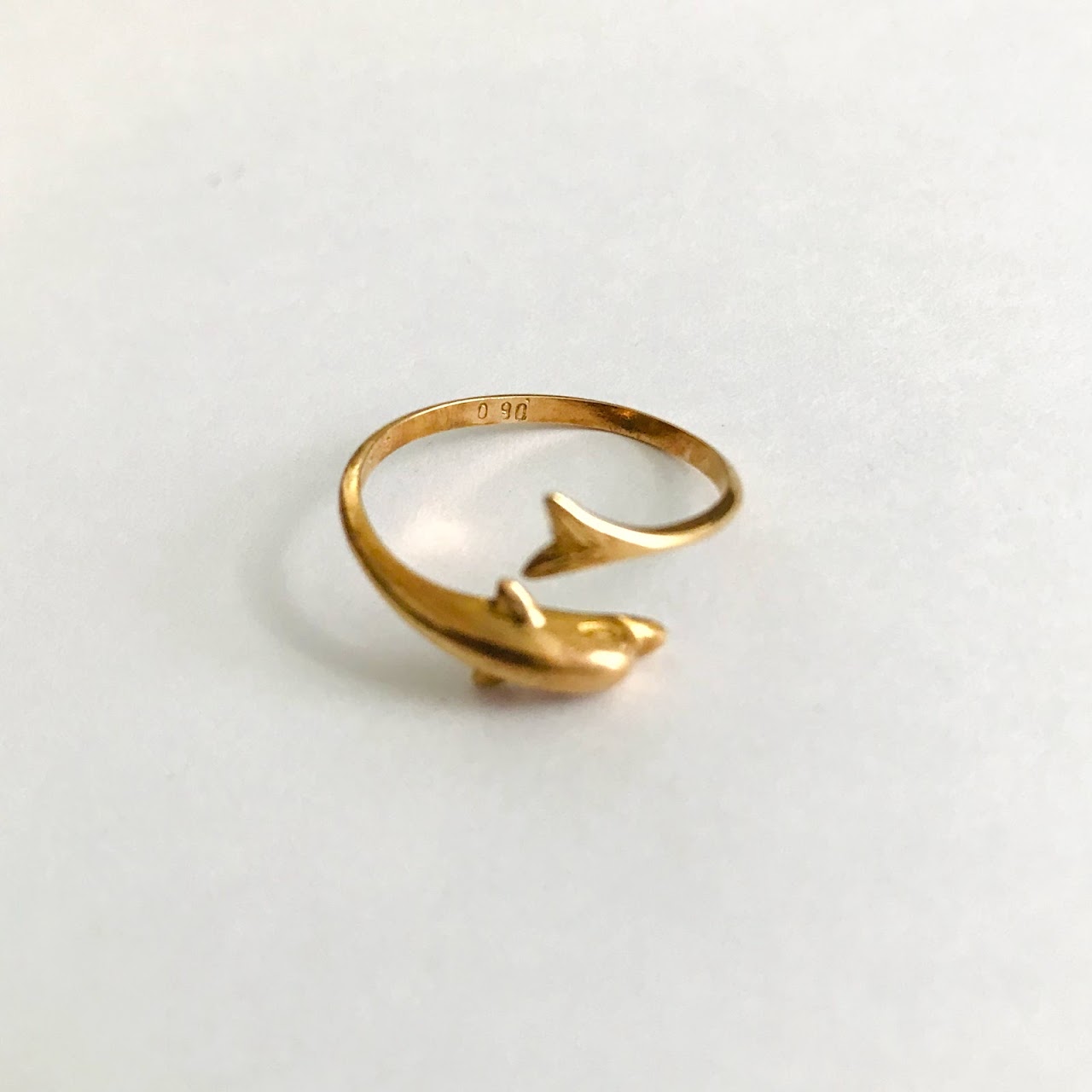 14K Gold Dolphin Ring