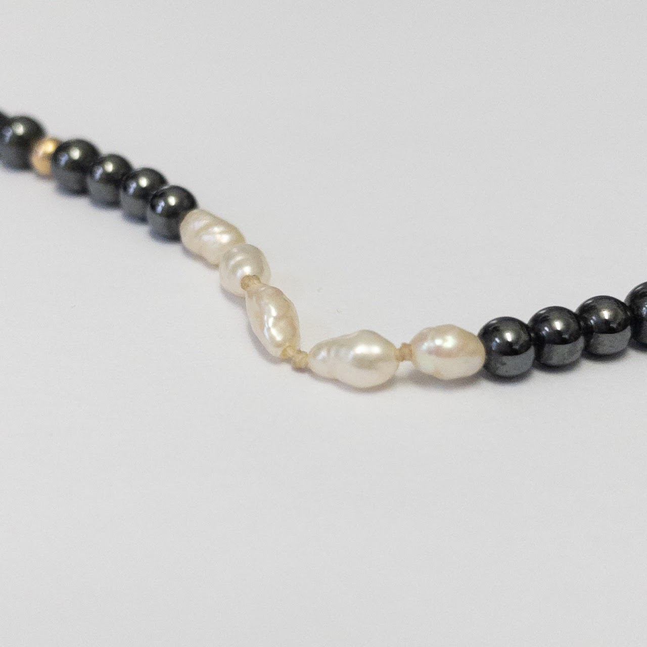 18K Gold & Seed Pearl Necklace