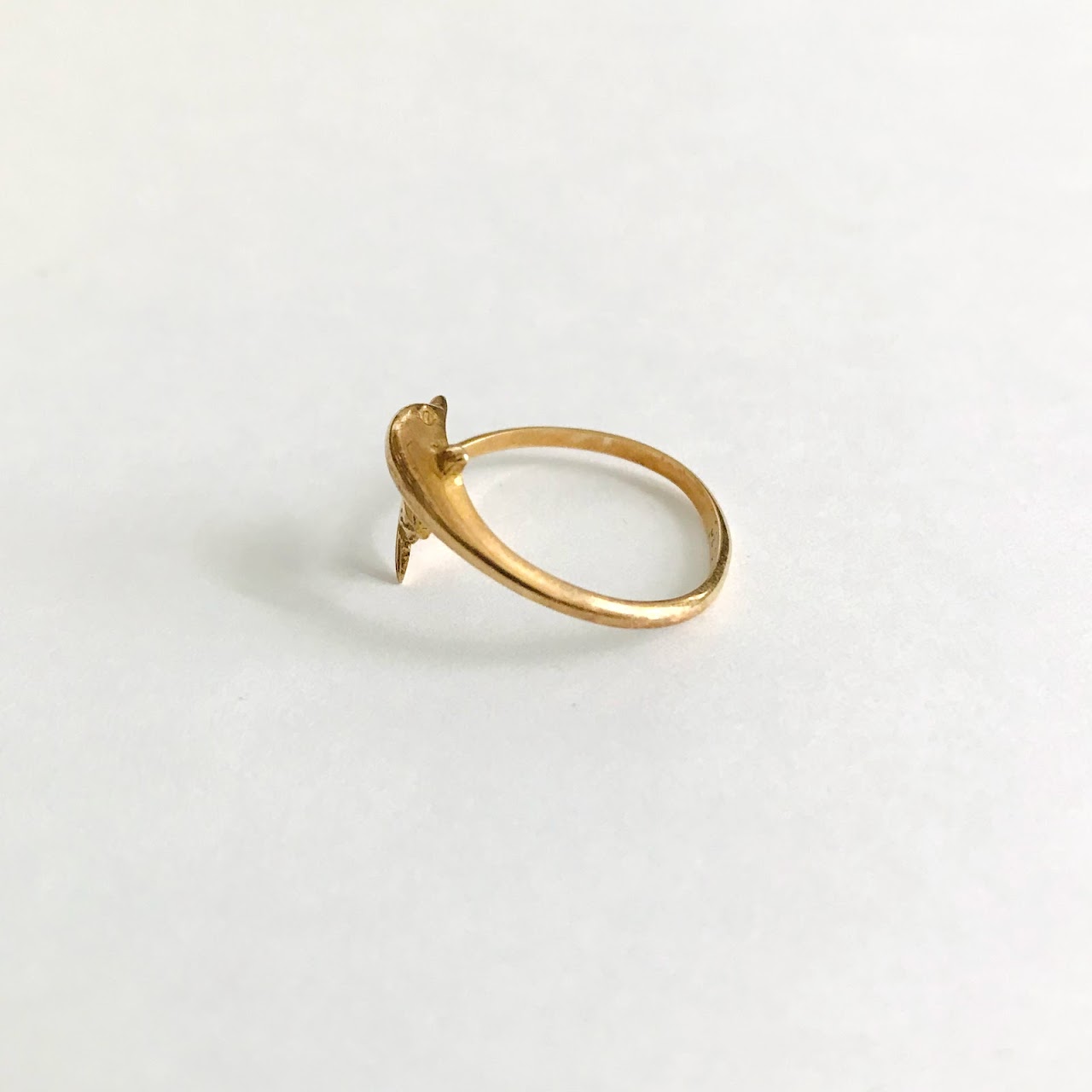 14K Gold Dolphin Ring