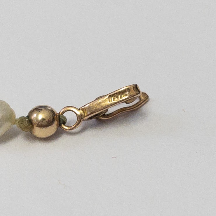 18K Gold & Seed Pearl Necklace