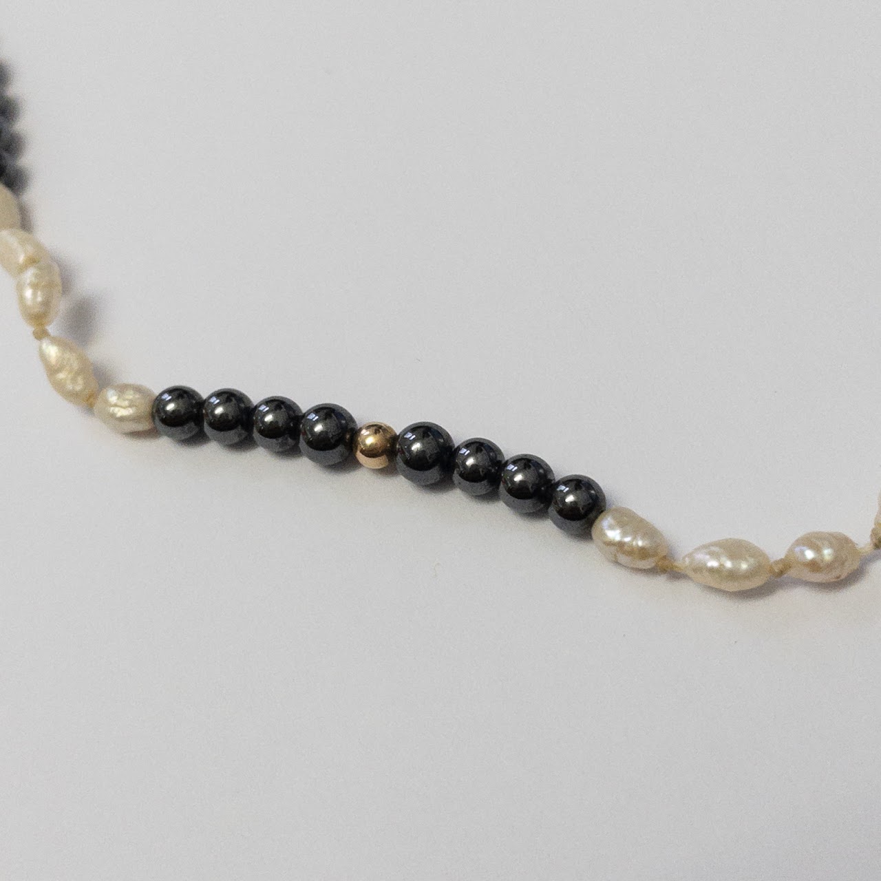 18K Gold & Seed Pearl Necklace