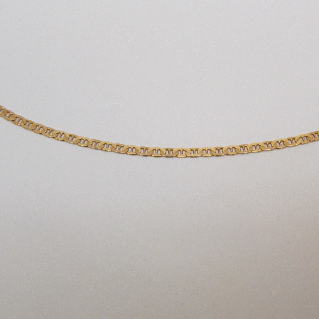 14K Gold Anchor Chain Necklace