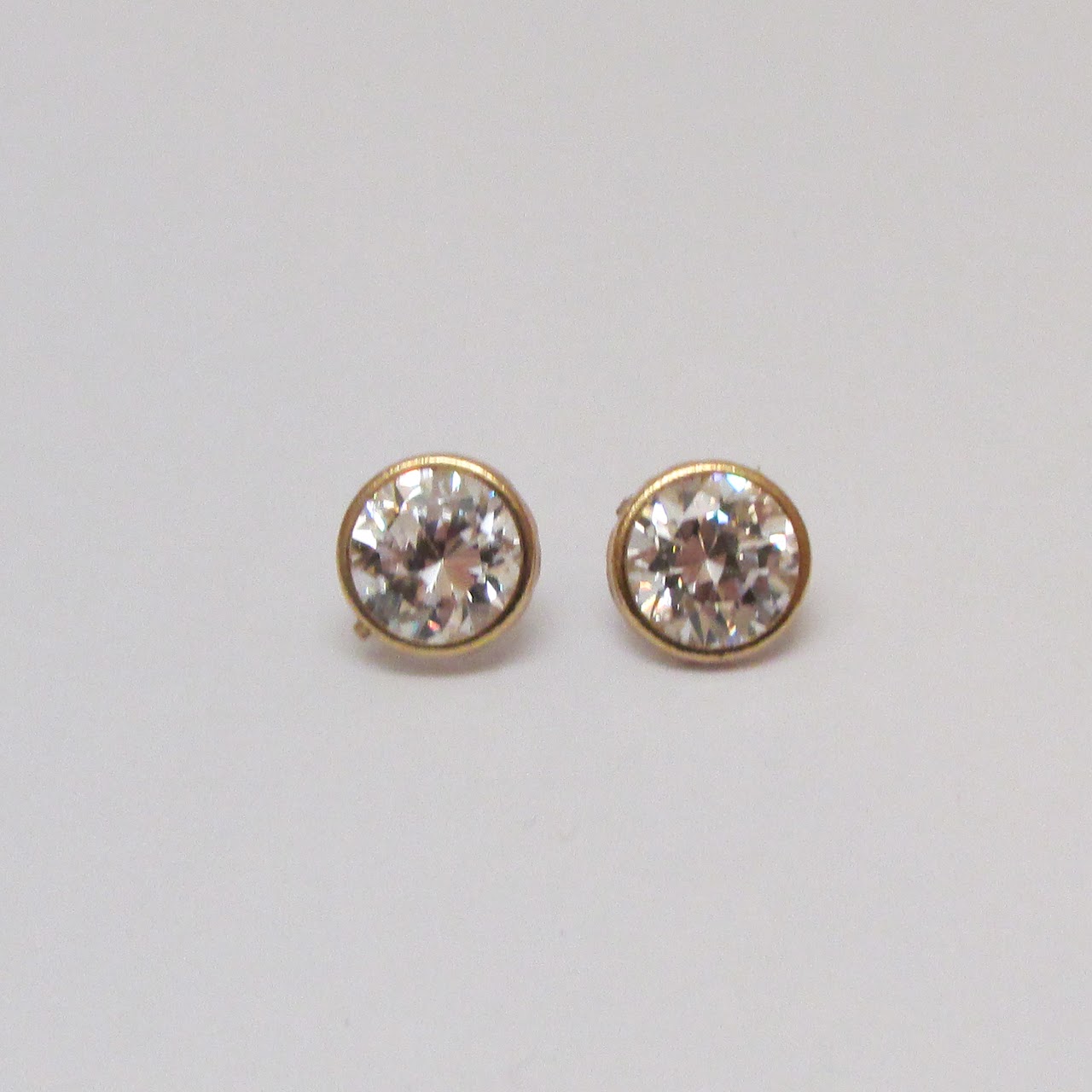 14K Gold & Cubic Zirconia Earrings