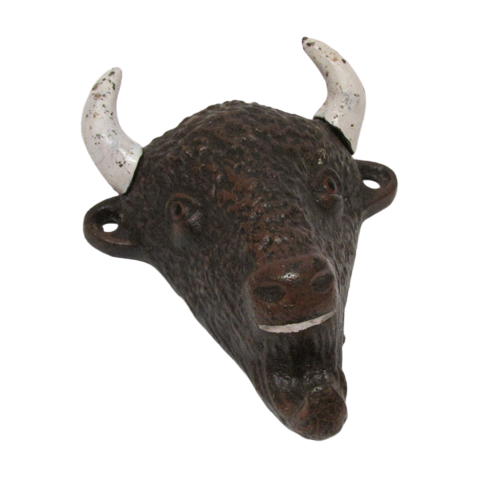 Cast Iron Vintage Bull Head Hook