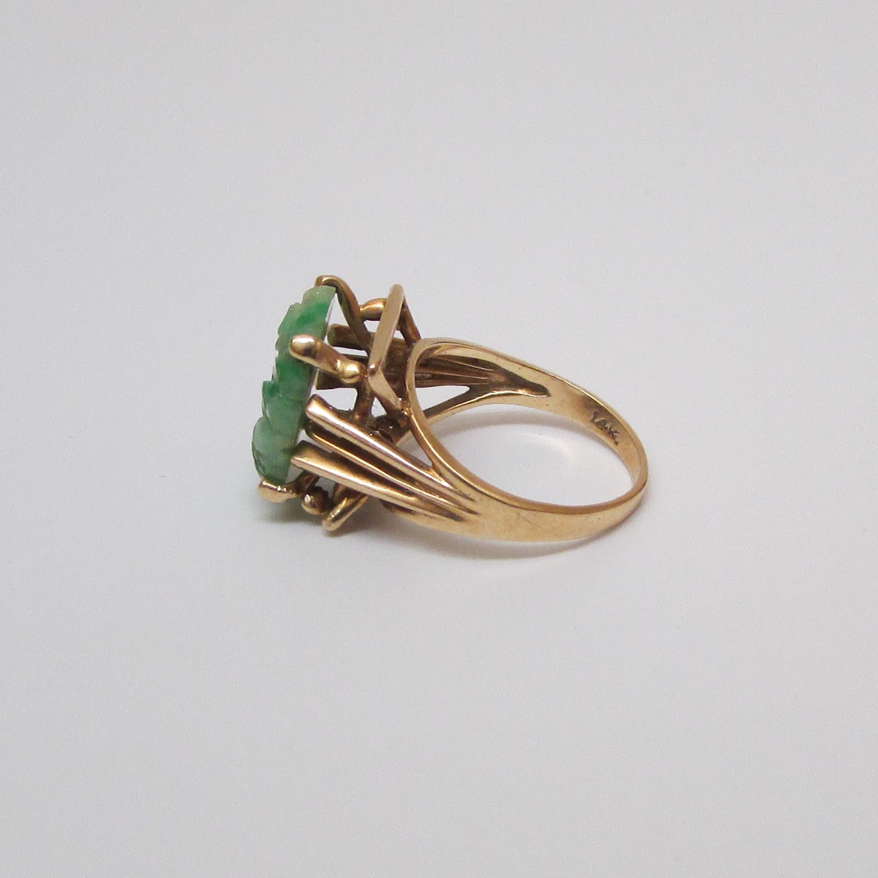 14K Gold & Jade Ring