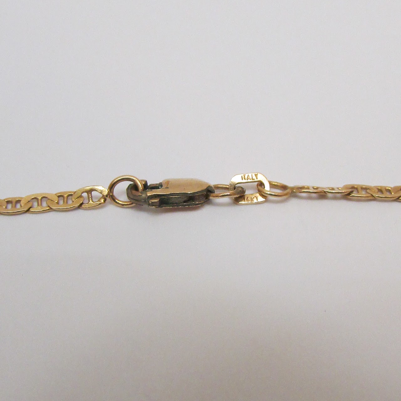 14K Gold Anchor Chain Necklace