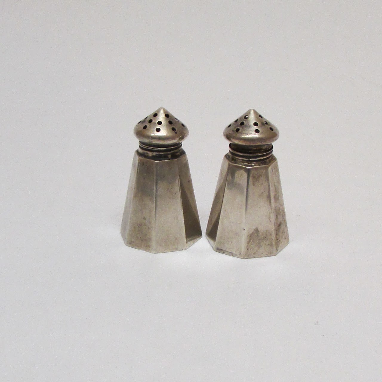 Sterling Silver Individual Octagonal Shaker Set