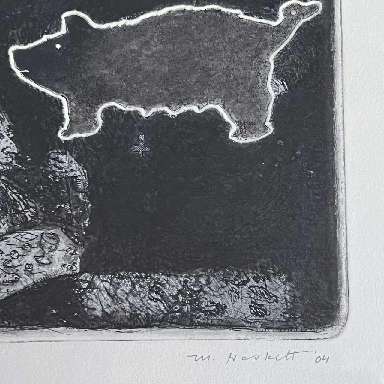 M. Haskett Aquatint Etching