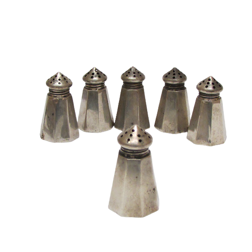 Sterling Silver Individual Octagonal Shaker Set