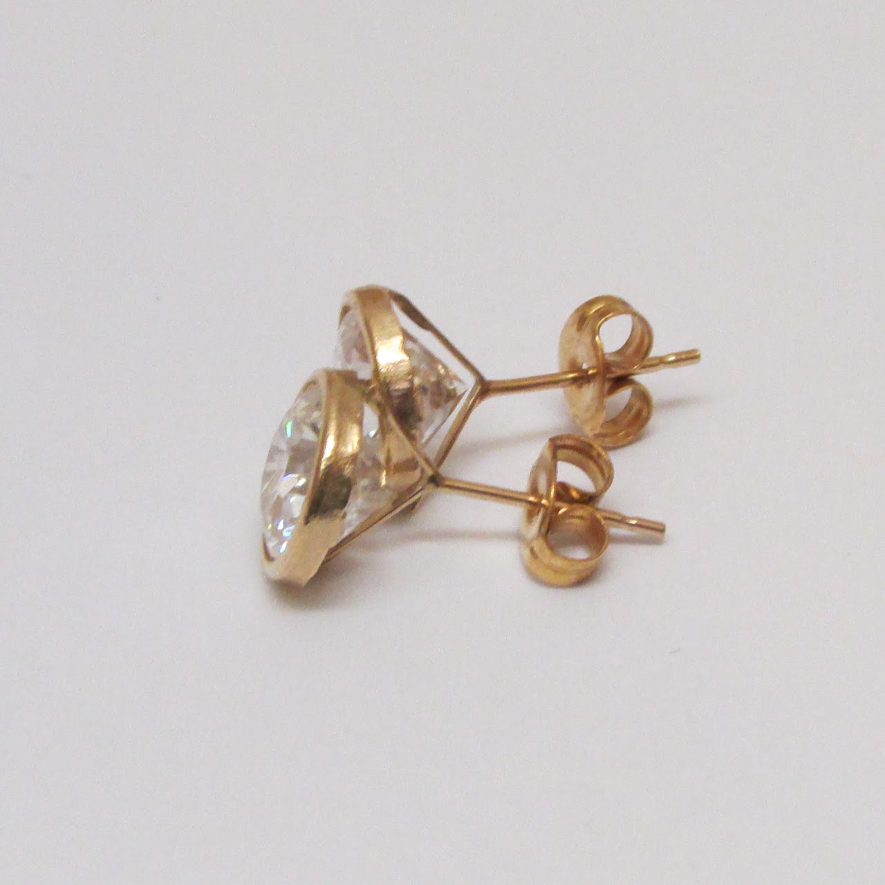 14K Gold & Cubic Zirconia Earrings