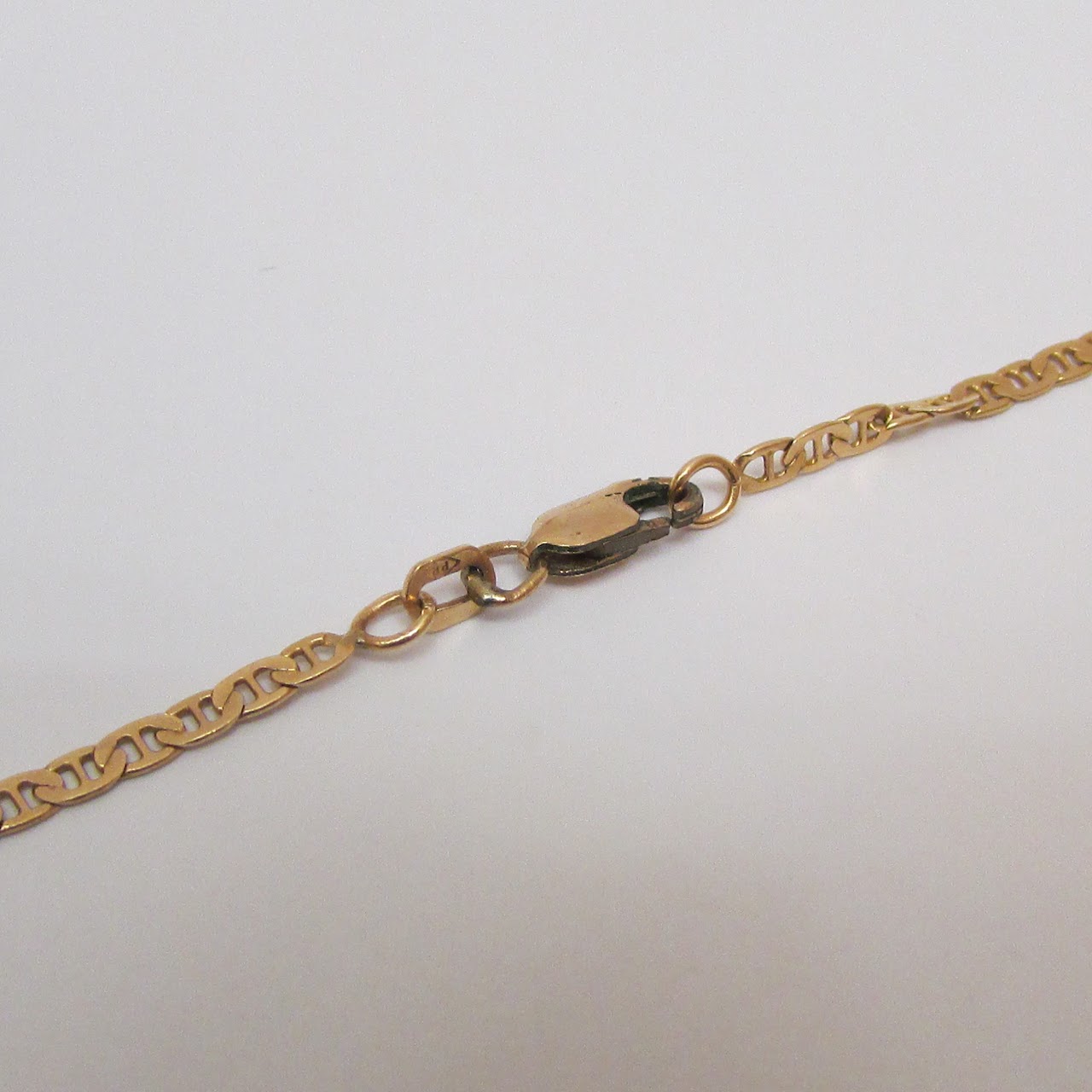 14K Gold Anchor Chain Necklace