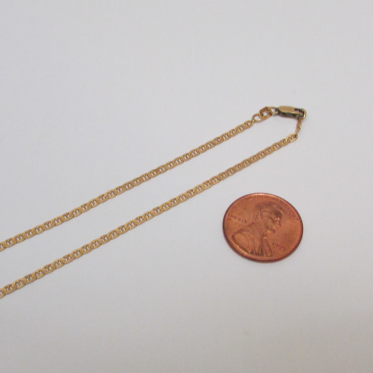 14K Gold Anchor Chain Necklace