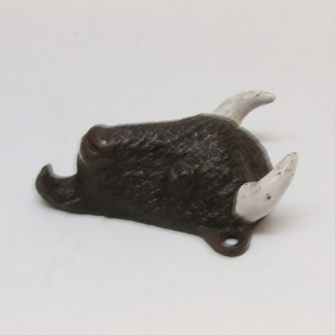 Cast Iron Vintage Bull Head Hook