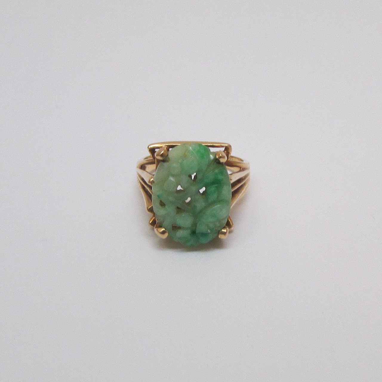 14K Gold & Jade Ring