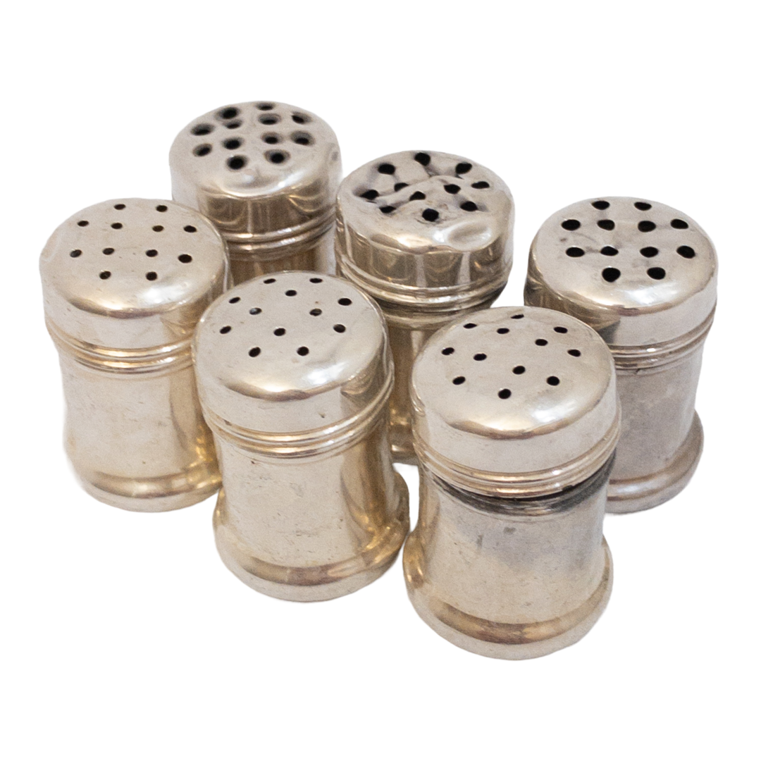 Sterling Silver Salt & Pepper Shaker Six-Piece Set #2