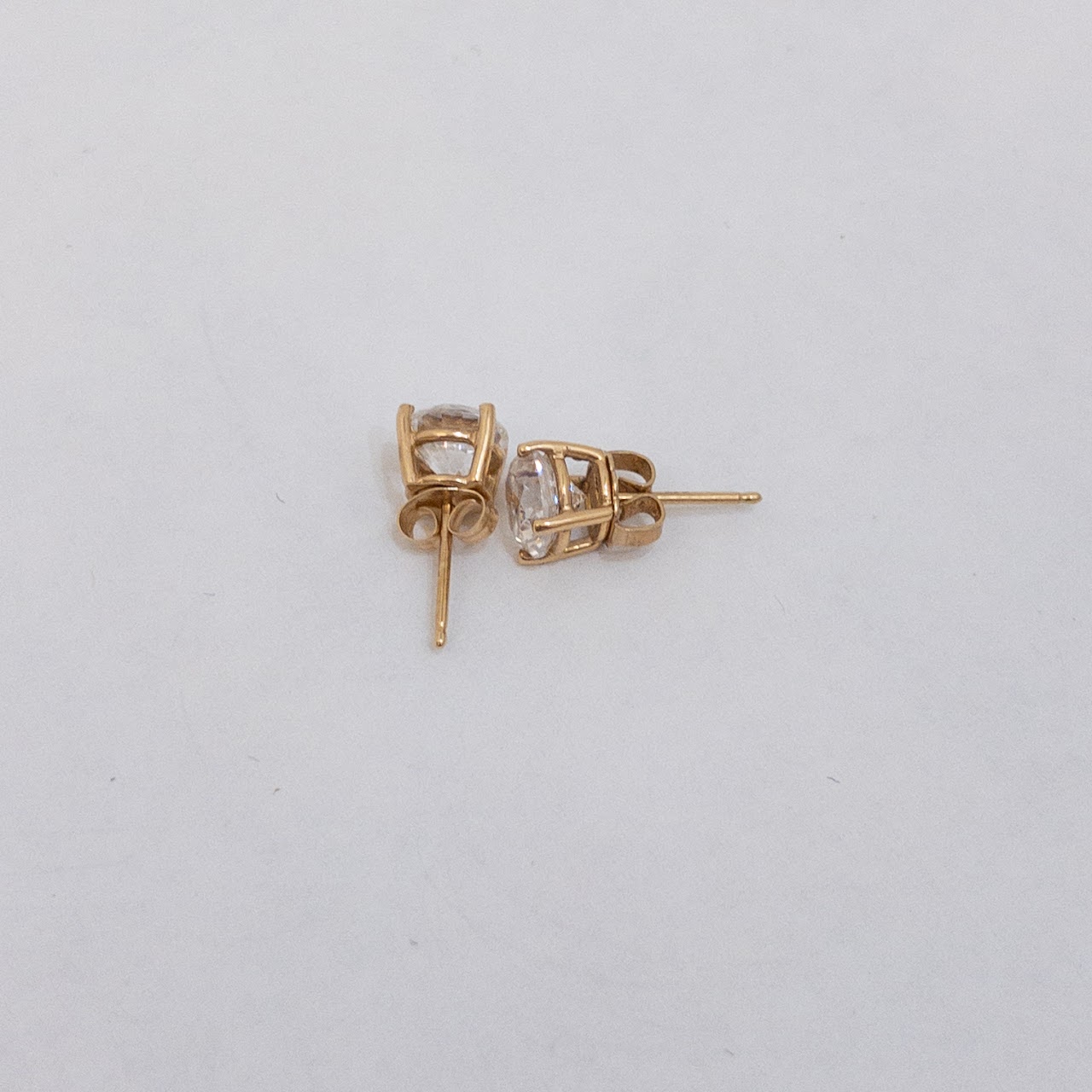 14K Gold & Cubic Zirconia Stud Earrings