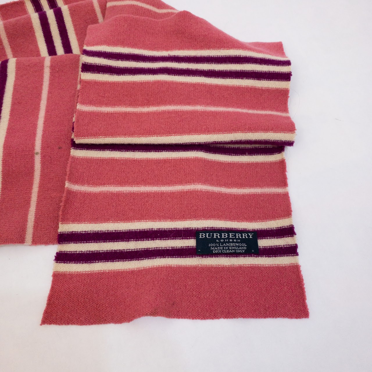 Burberry London Lambswool Striped Scarf