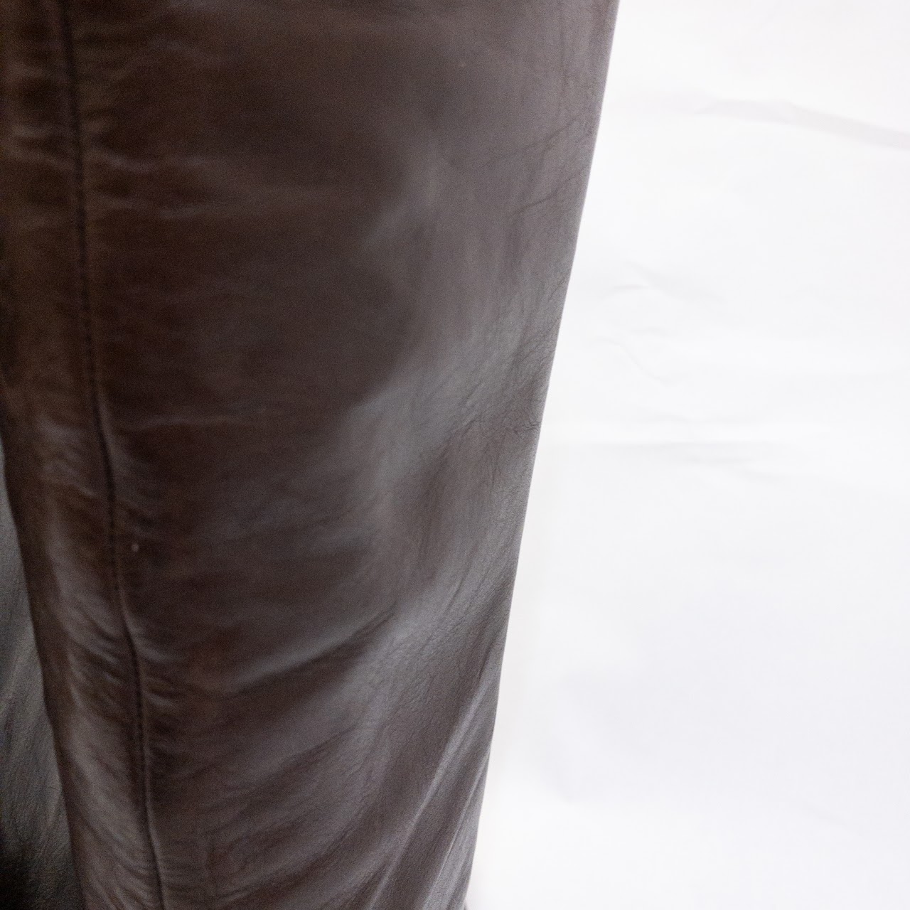 Sergio Rossi Brown Leather Tall Shaft Boots