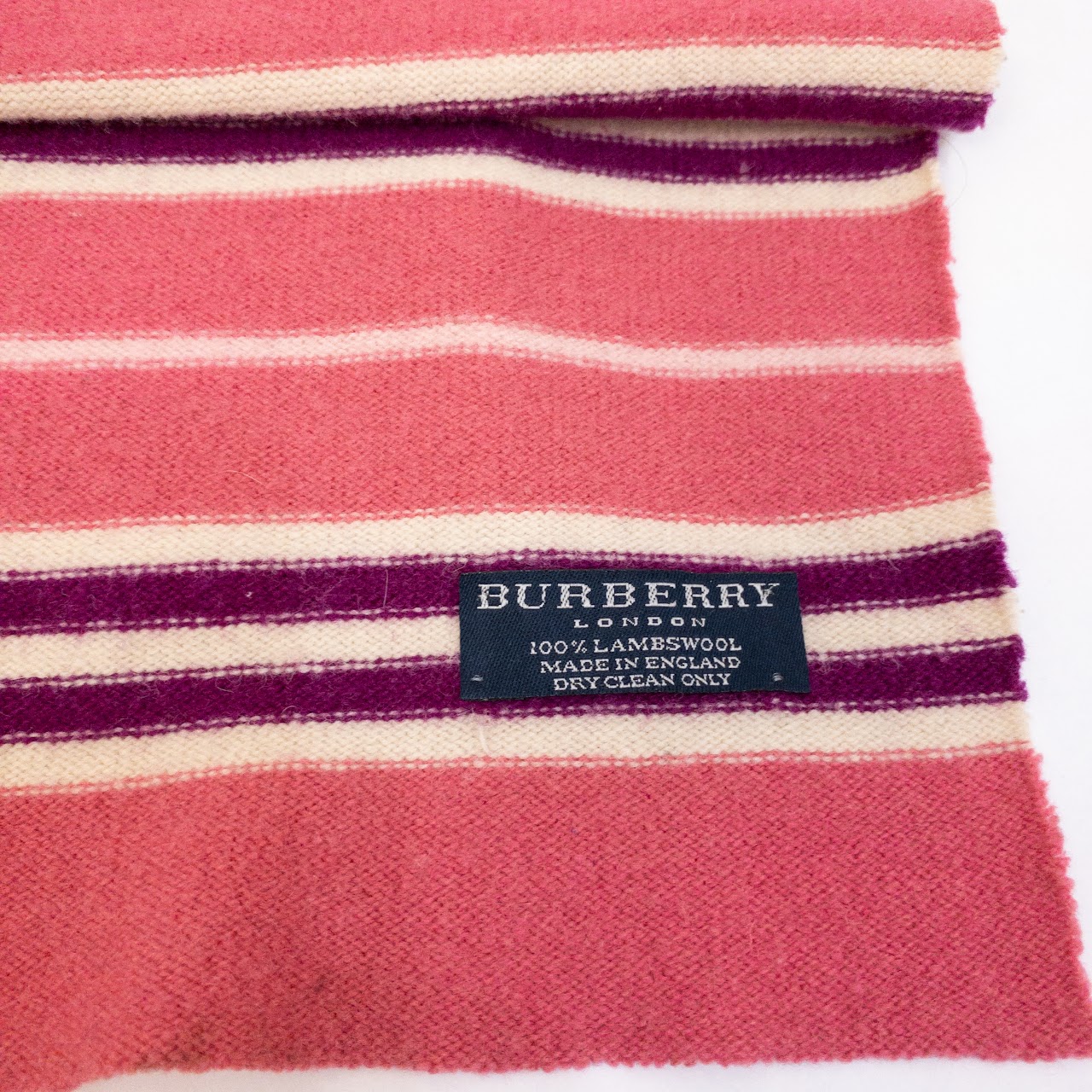 Burberry London Lambswool Striped Scarf