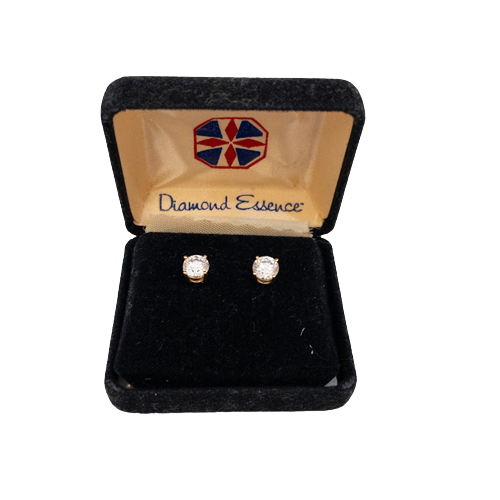 14K Gold & Cubic Zirconia Stud Earrings