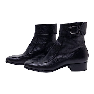 Saint Laurent Paris Miles Distressed Leather Ankle Boots