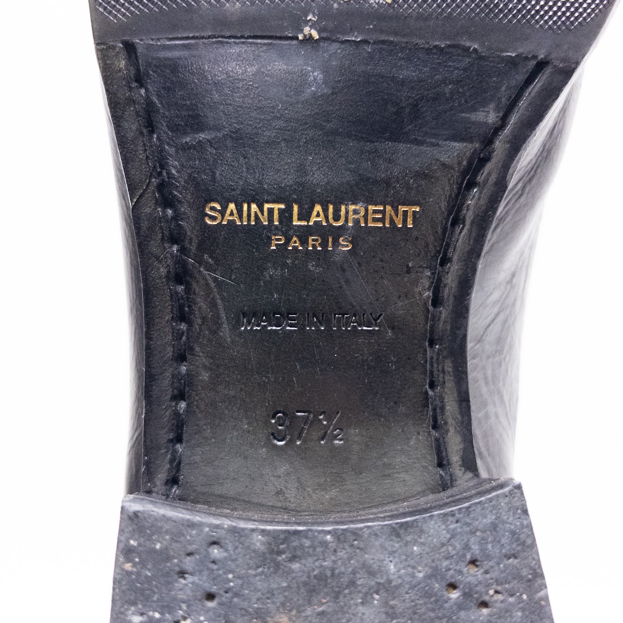 Saint Laurent Paris Miles Distressed Leather Ankle Boots