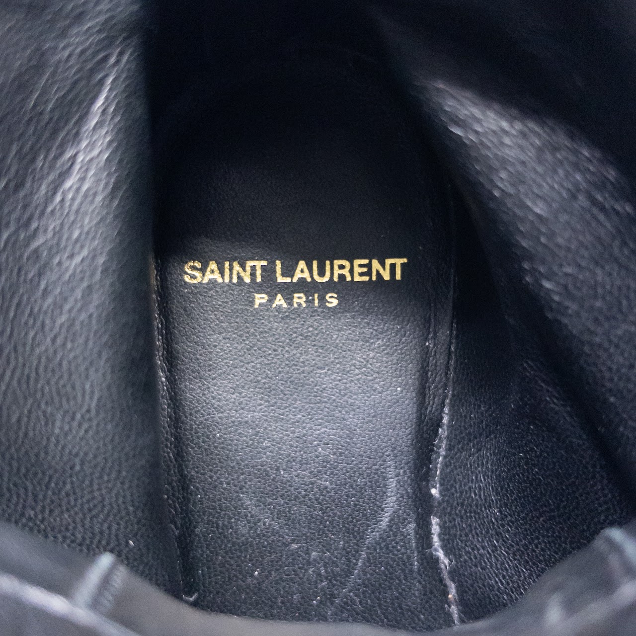 Saint Laurent Paris Miles Distressed Leather Ankle Boots