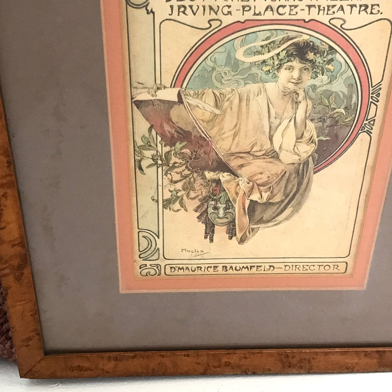 Alphonse Mucha 1910 Irving Place Theater Program Cover