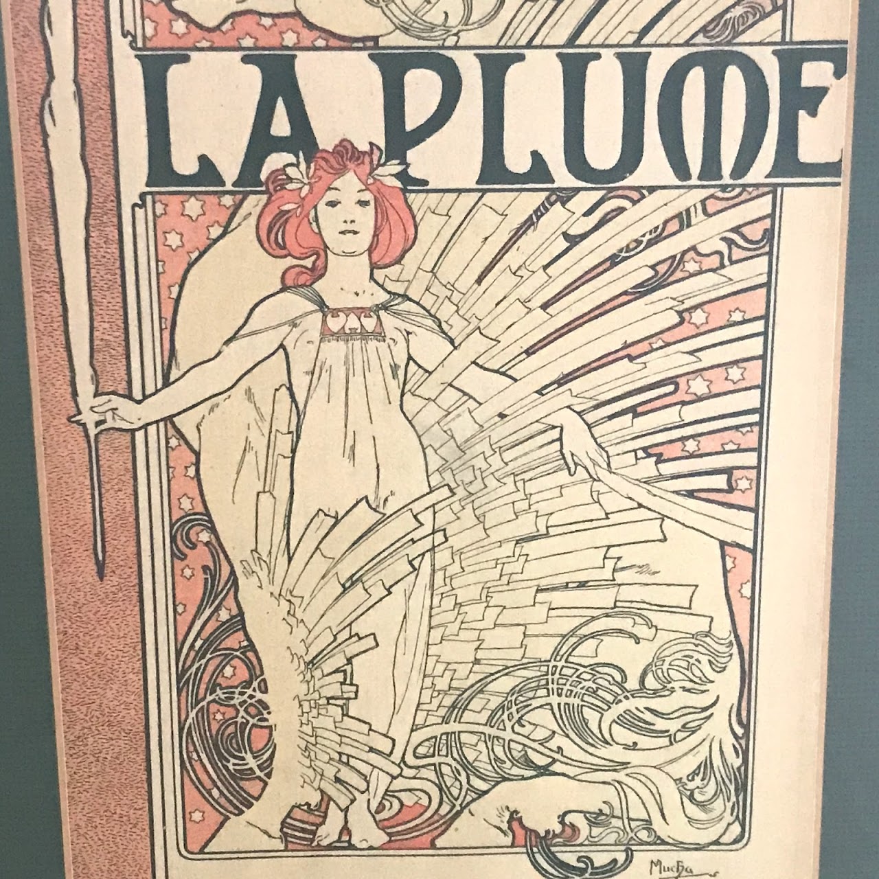 Alphonse Mucha 1897 La Plume Magazine Cover 