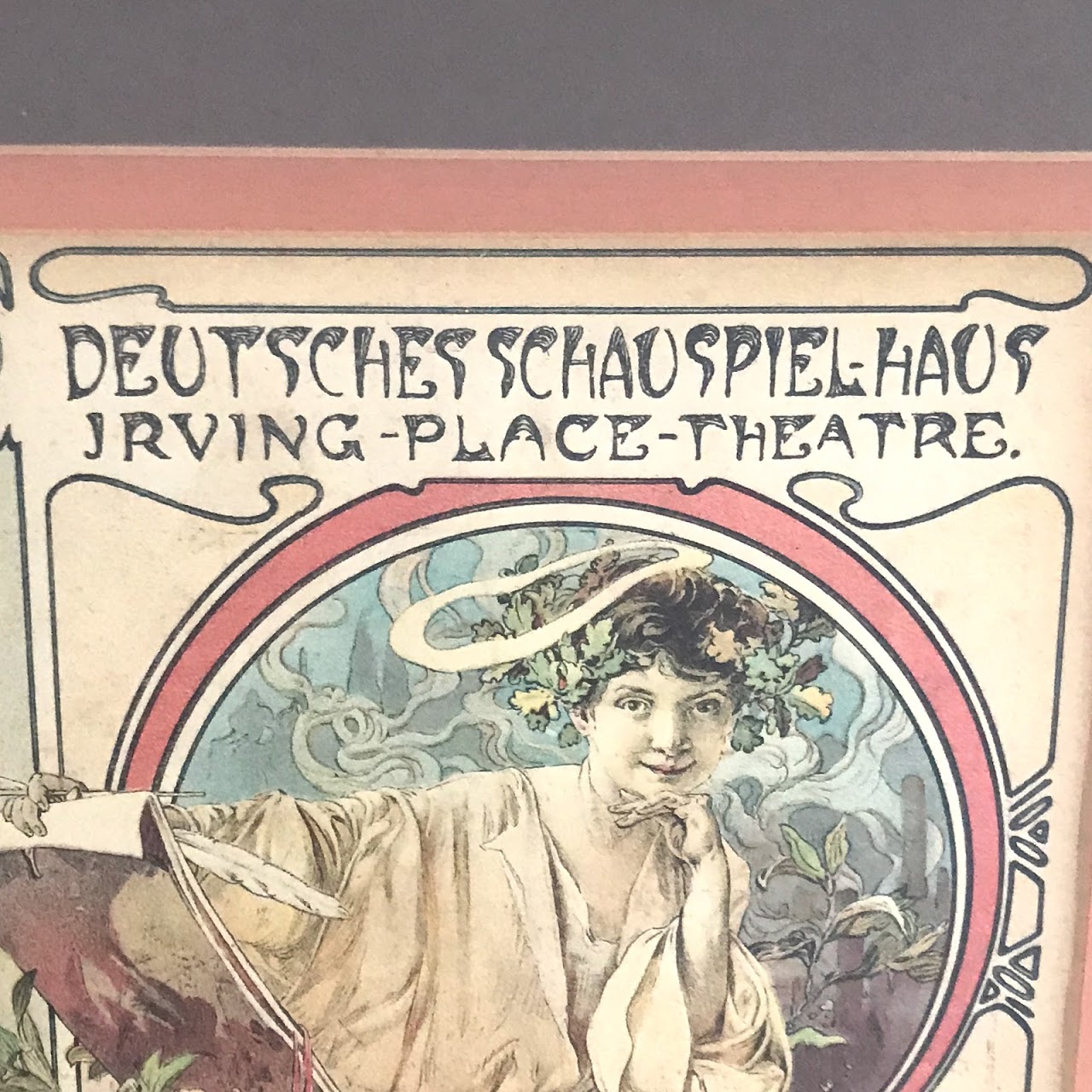 Alphonse Mucha 1910 Irving Place Theater Program Cover