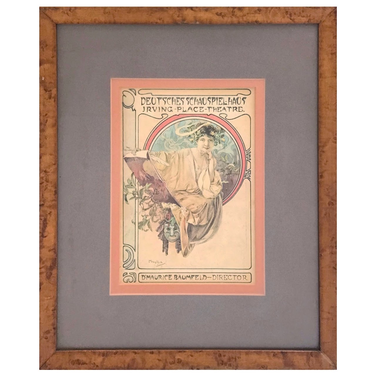 Alphonse Mucha 1910 Irving Place Theater Program Cover