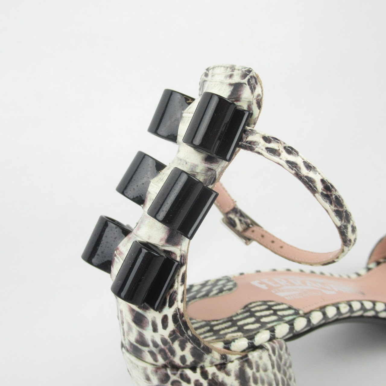 Salvatore Ferragamo Snake Print Sandals