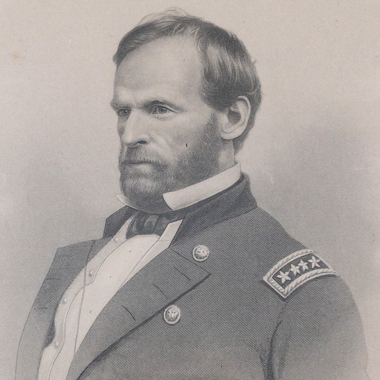 General William Tecumseh Sherman Signature and Etching