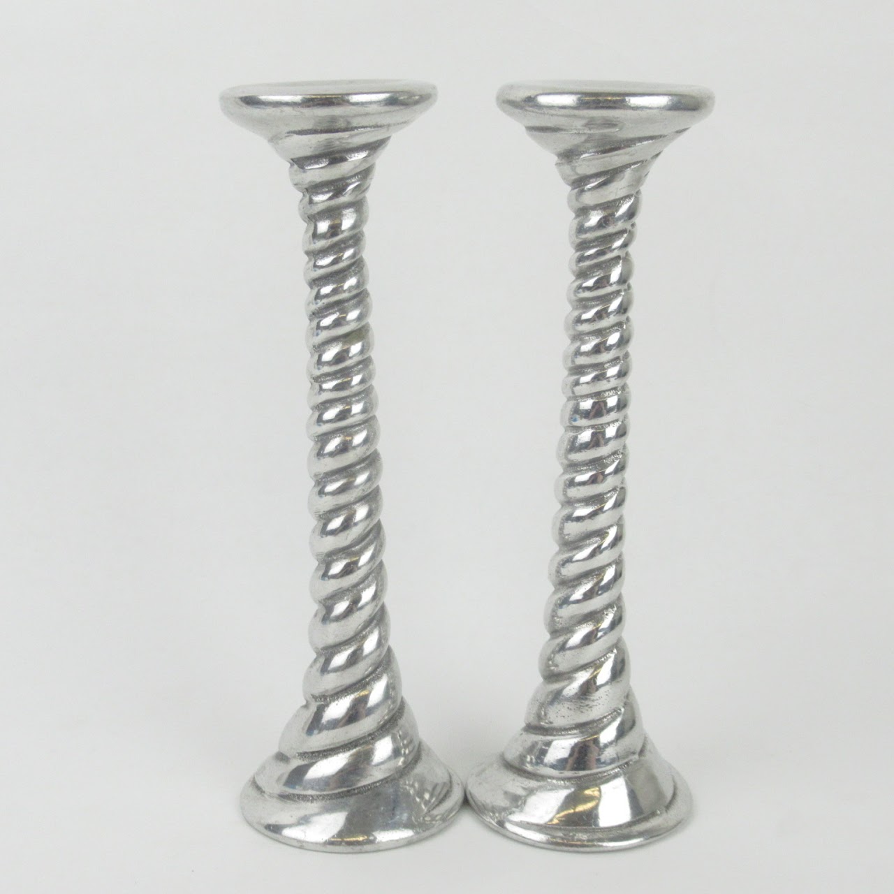 Robert Lee Morris for Swid Powell Spiral Candle Stick Pair
